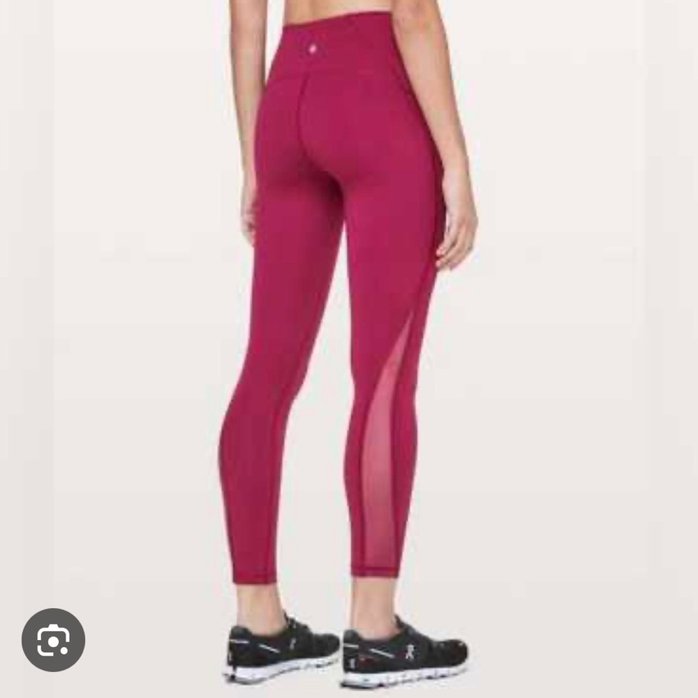 lululemon train times 7/8 pant with mesh detail